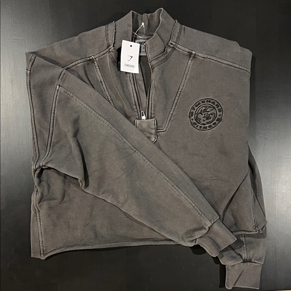 Gray Gymshark Quarter-Zip Sweater